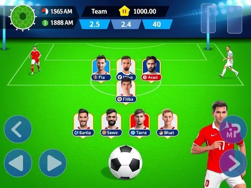 Surat Football Superstars team selection screen